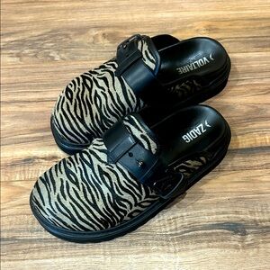 Zadig & Voltaire Zebra Haircalf Mules – Size EU 36 / US 5.5–6